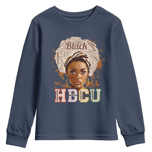 Black Educated HBCU Youth Long Sleeve Shirt Headstrong Blessed Confident Undaunted