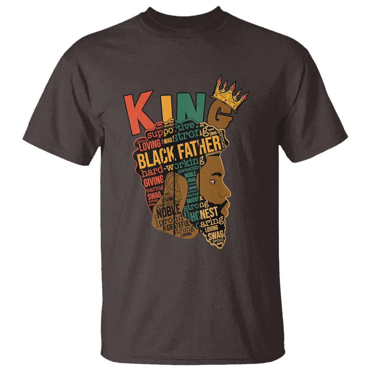 Black King T Shirt Black Father African American Men