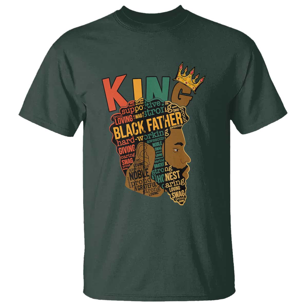 Black King T Shirt Black Father African American Men