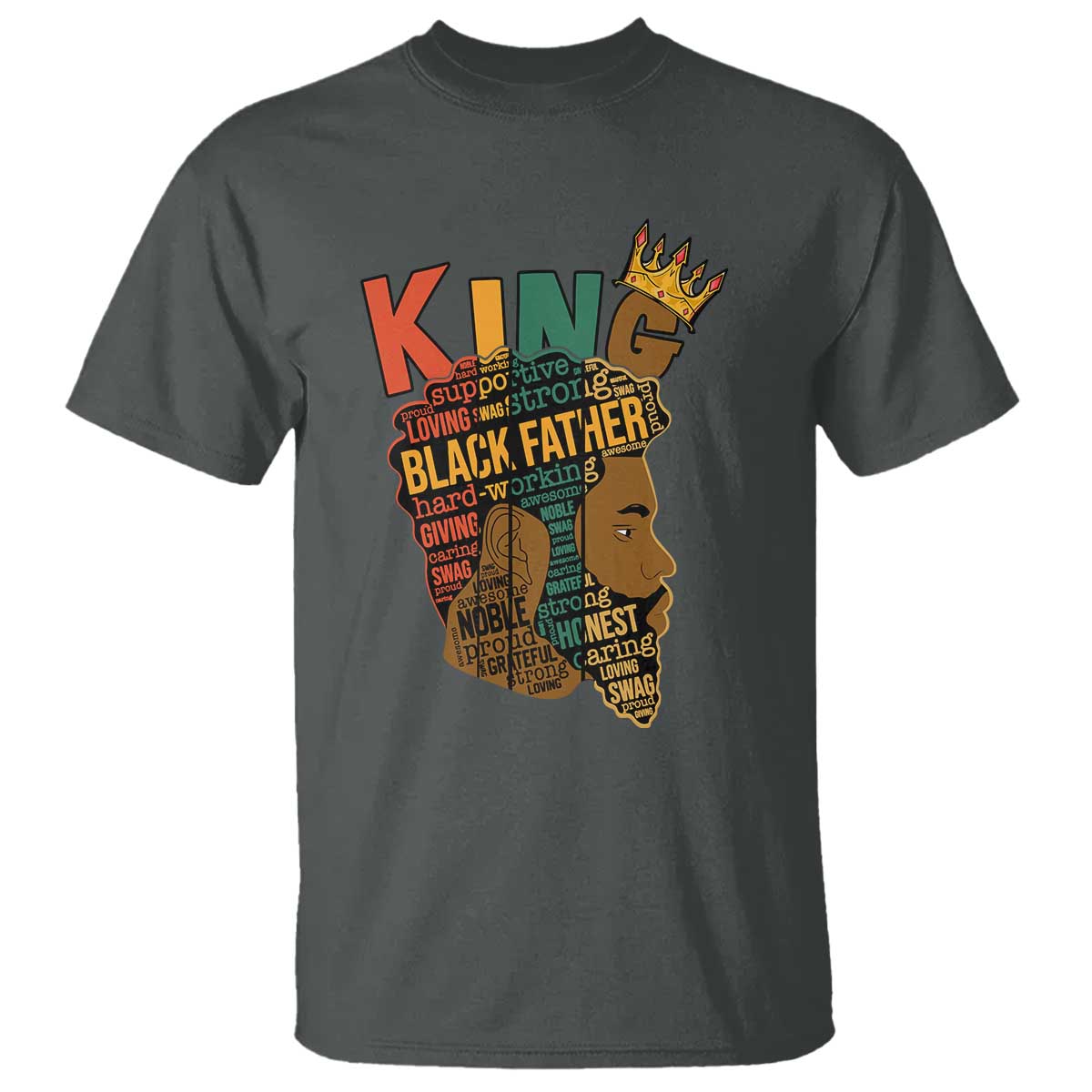 Black King T Shirt Black Father African American Men