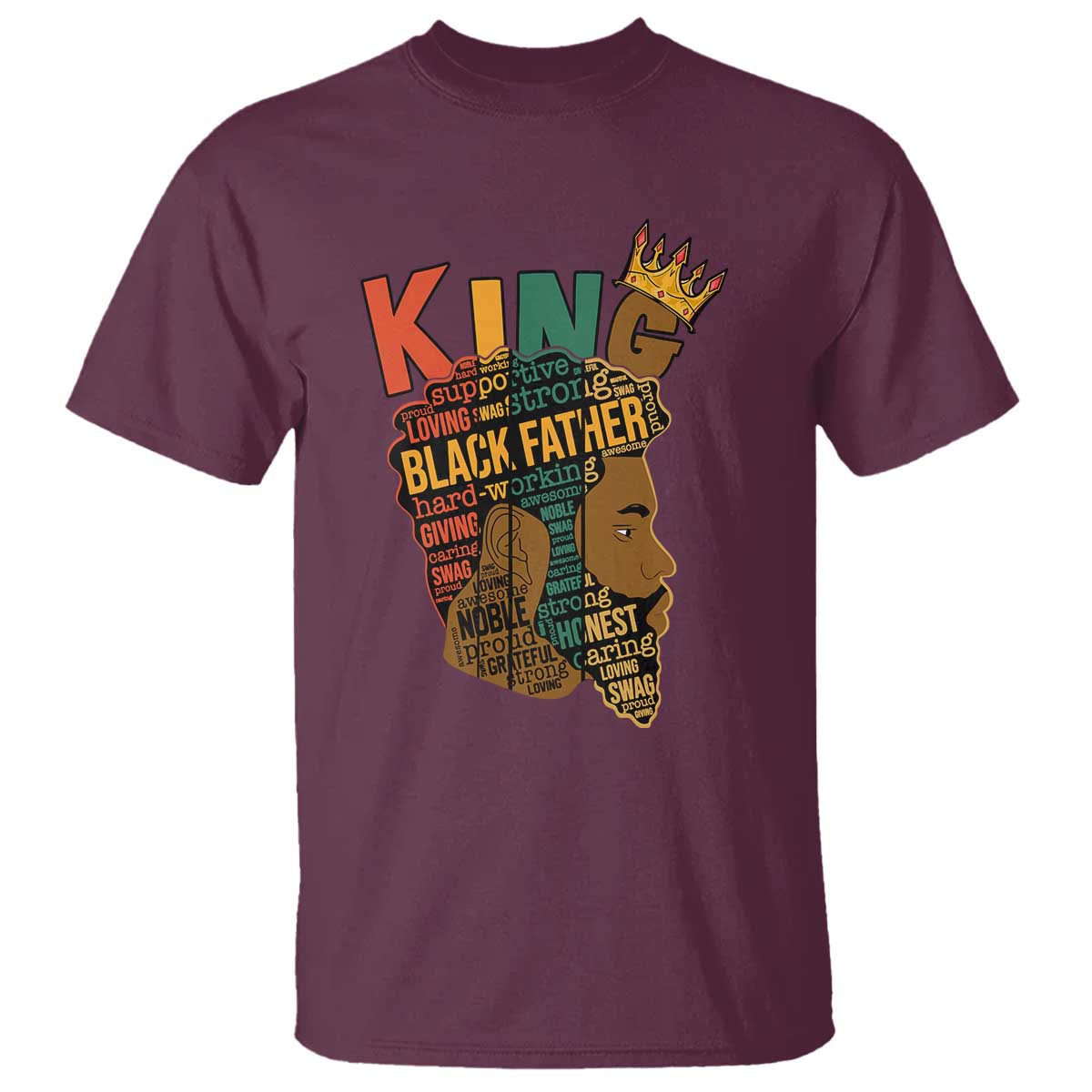 Black King T Shirt Black Father African American Men