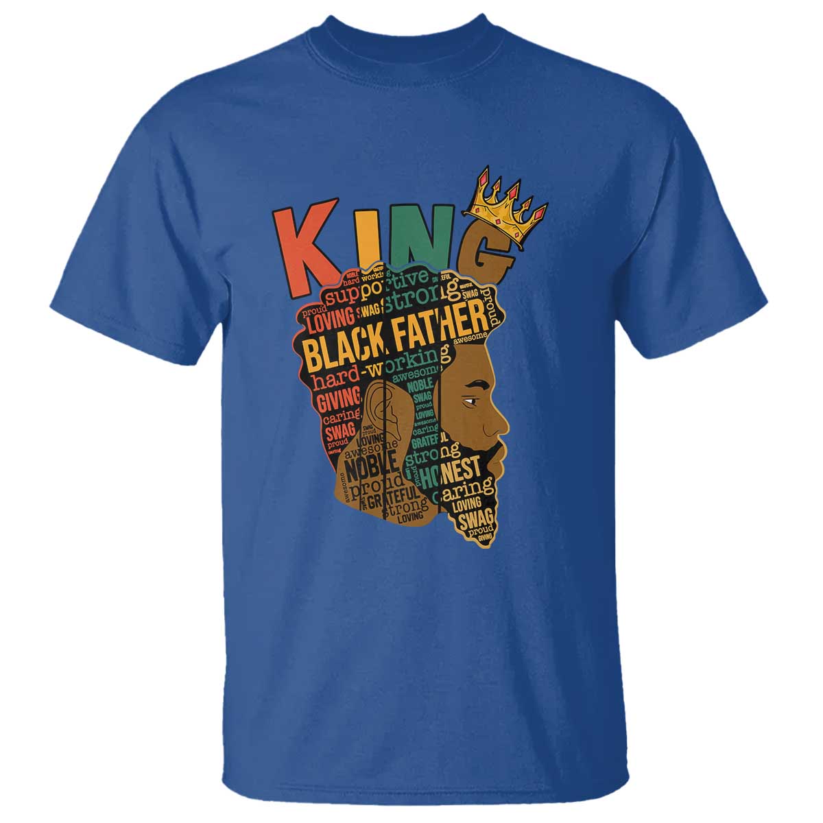 Black King T Shirt Black Father African American Men