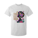 Strong Black Woman Floral Afro T Shirt For Kid Empowering Black Queen Pride Celebrating Melanin and Strength
