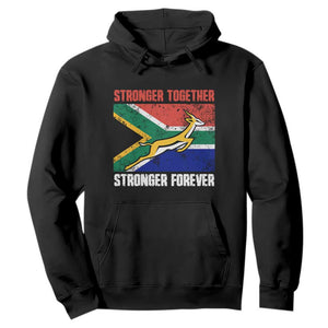 South Africa Rugby Springboks Hoodie Stronger Together Stronger Forever Go Bokke
