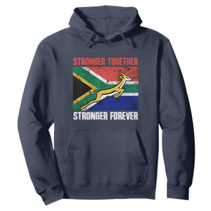 South Africa Rugby Springboks Hoodie Stronger Together Stronger Forever Go Bokke