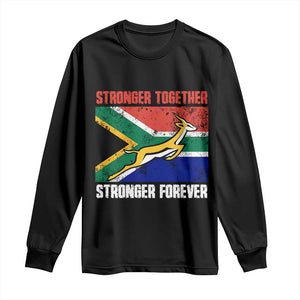 South Africa Rugby Springboks Long Sleeve Shirt Stronger Together Stronger Forever Go Bokke