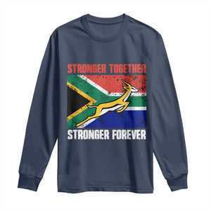 South Africa Rugby Springboks Long Sleeve Shirt Stronger Together Stronger Forever Go Bokke