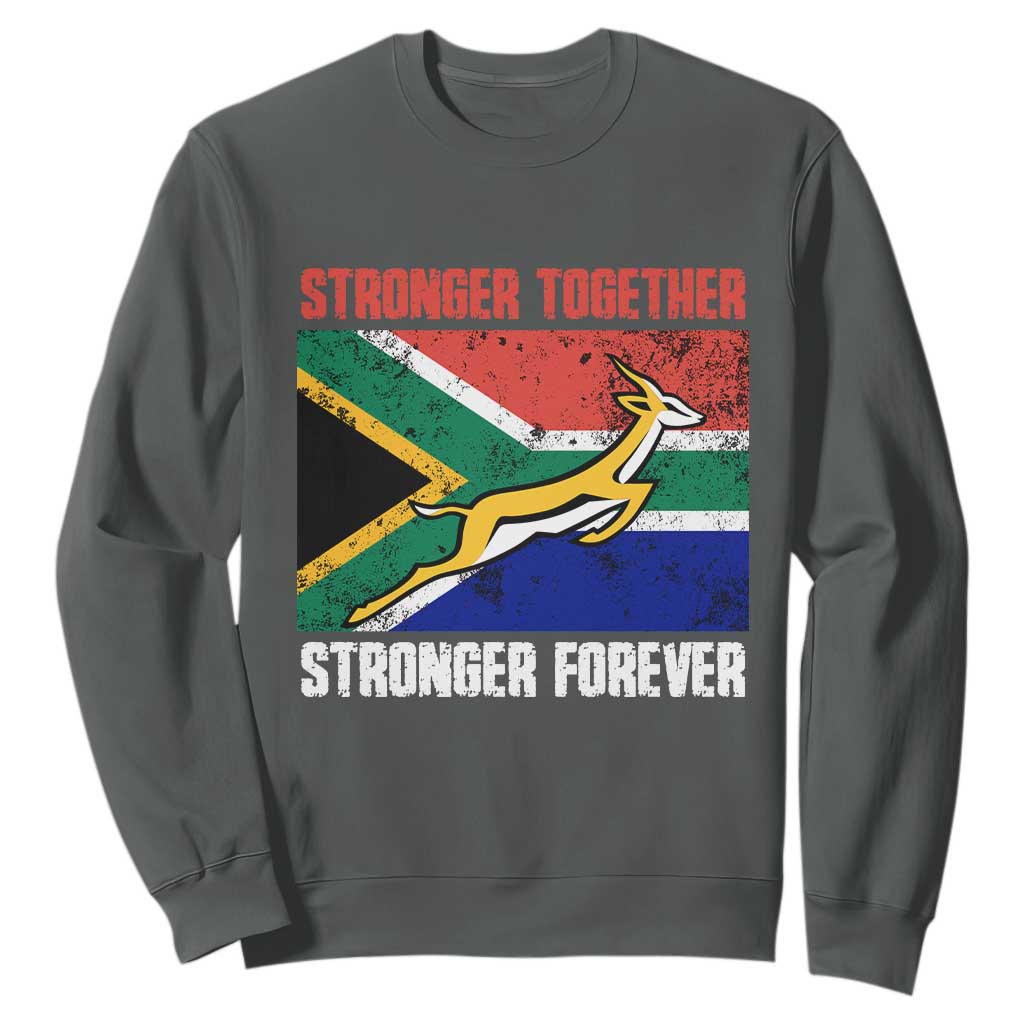 South Africa Rugby Springboks Sweatshirt Stronger Together Stronger Forever Go Bokke