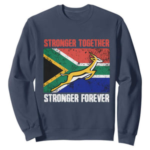 South Africa Rugby Springboks Sweatshirt Stronger Together Stronger Forever Go Bokke