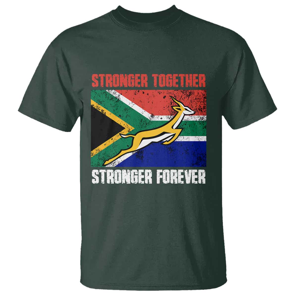 South Africa Rugby Springboks T Shirt Stronger Together Stronger Forever Go Bokke
