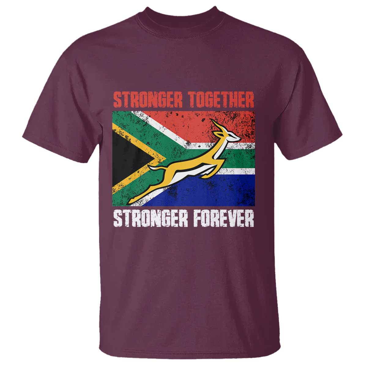 South Africa Rugby Springboks T Shirt Stronger Together Stronger Forever Go Bokke