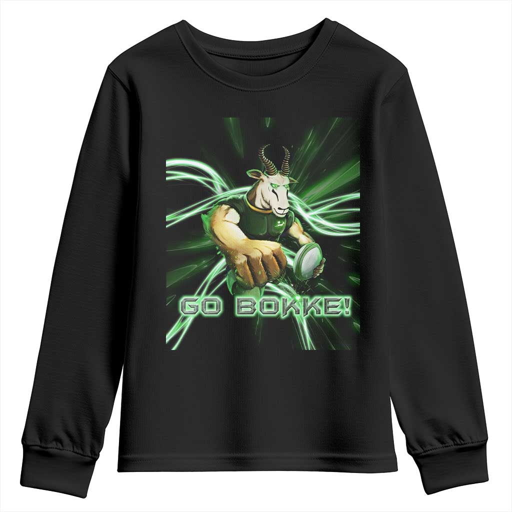 South Africa Rugby Springboks Youth Long Sleeve Shirt Go Bokke Forever Stronger Together