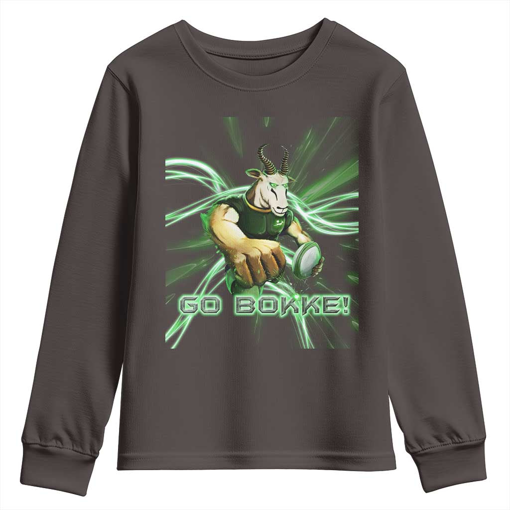 South Africa Rugby Springboks Youth Long Sleeve Shirt Go Bokke Forever Stronger Together