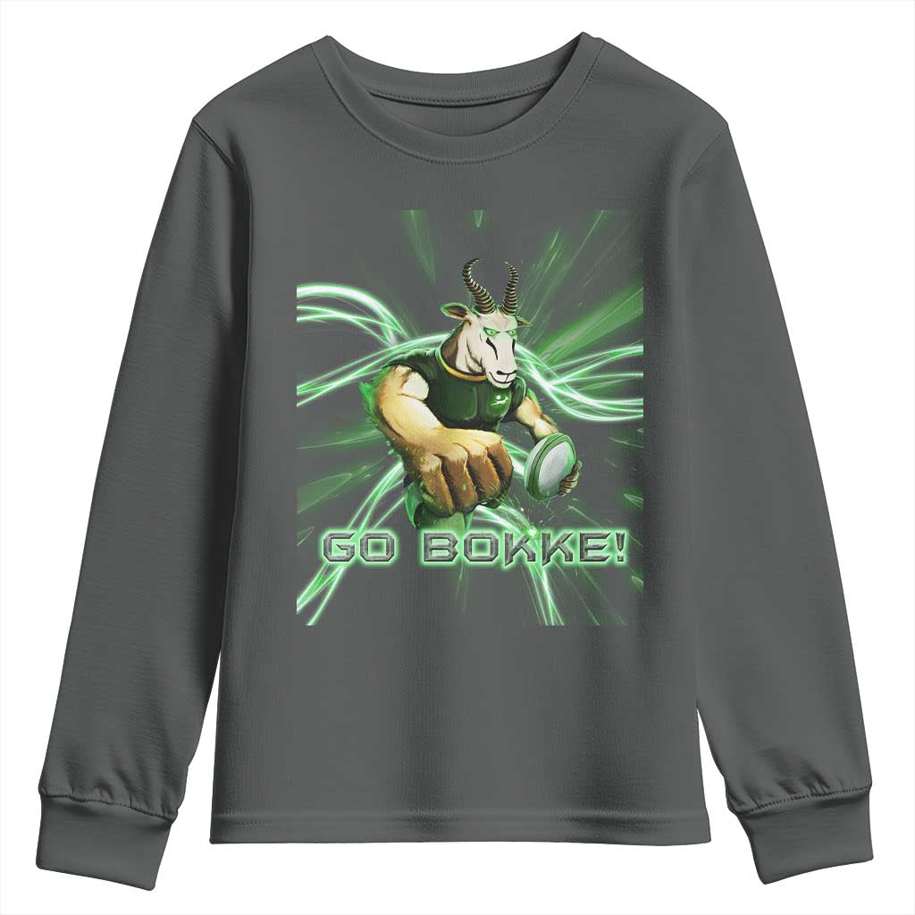 South Africa Rugby Springboks Youth Long Sleeve Shirt Go Bokke Forever Stronger Together