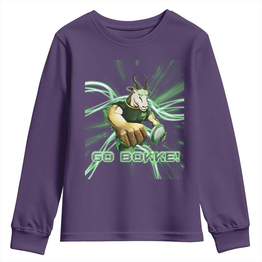 South Africa Rugby Springboks Youth Long Sleeve Shirt Go Bokke Forever Stronger Together