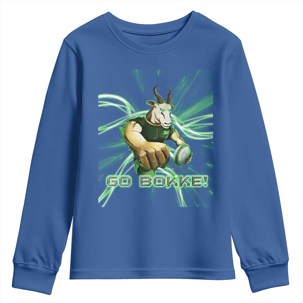 South Africa Rugby Springboks Youth Long Sleeve Shirt Go Bokke Forever Stronger Together