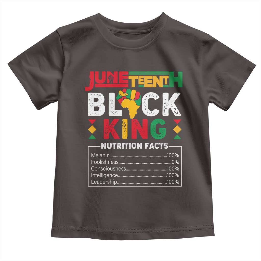 Funny Black King Nutrition Facts Baby Shirt African American