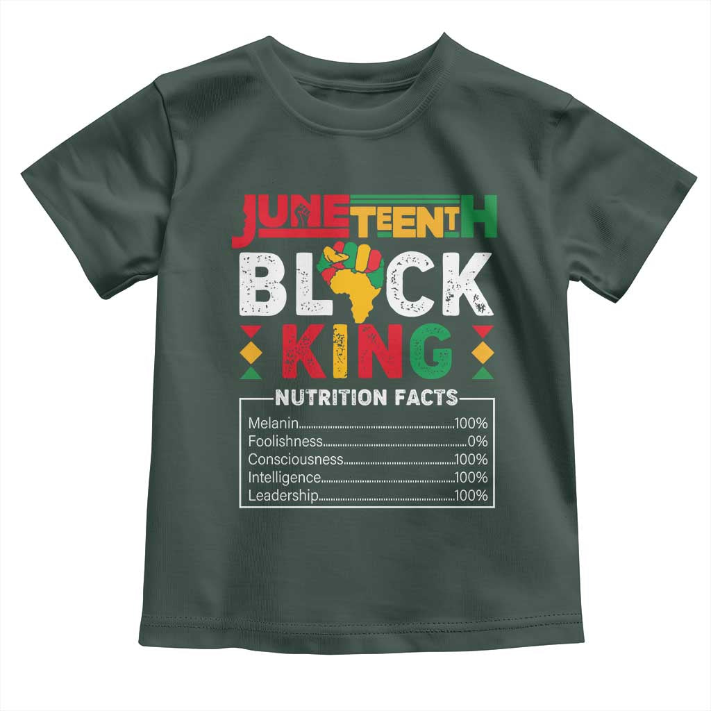 Funny Black King Nutrition Facts Baby Shirt African American