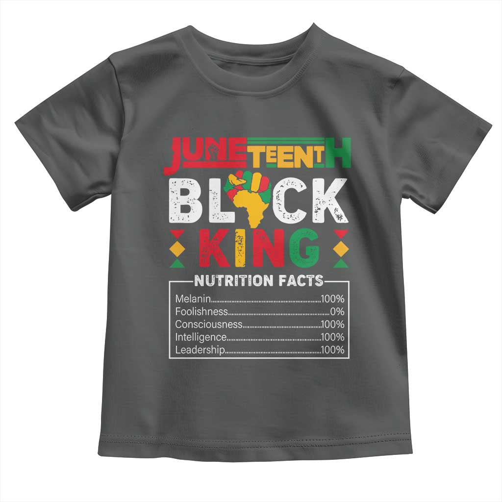 Funny Black King Nutrition Facts Baby Shirt African American