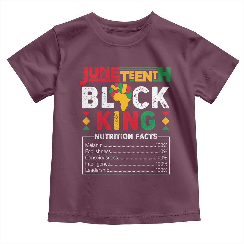Funny Black King Nutrition Facts Baby Shirt African American