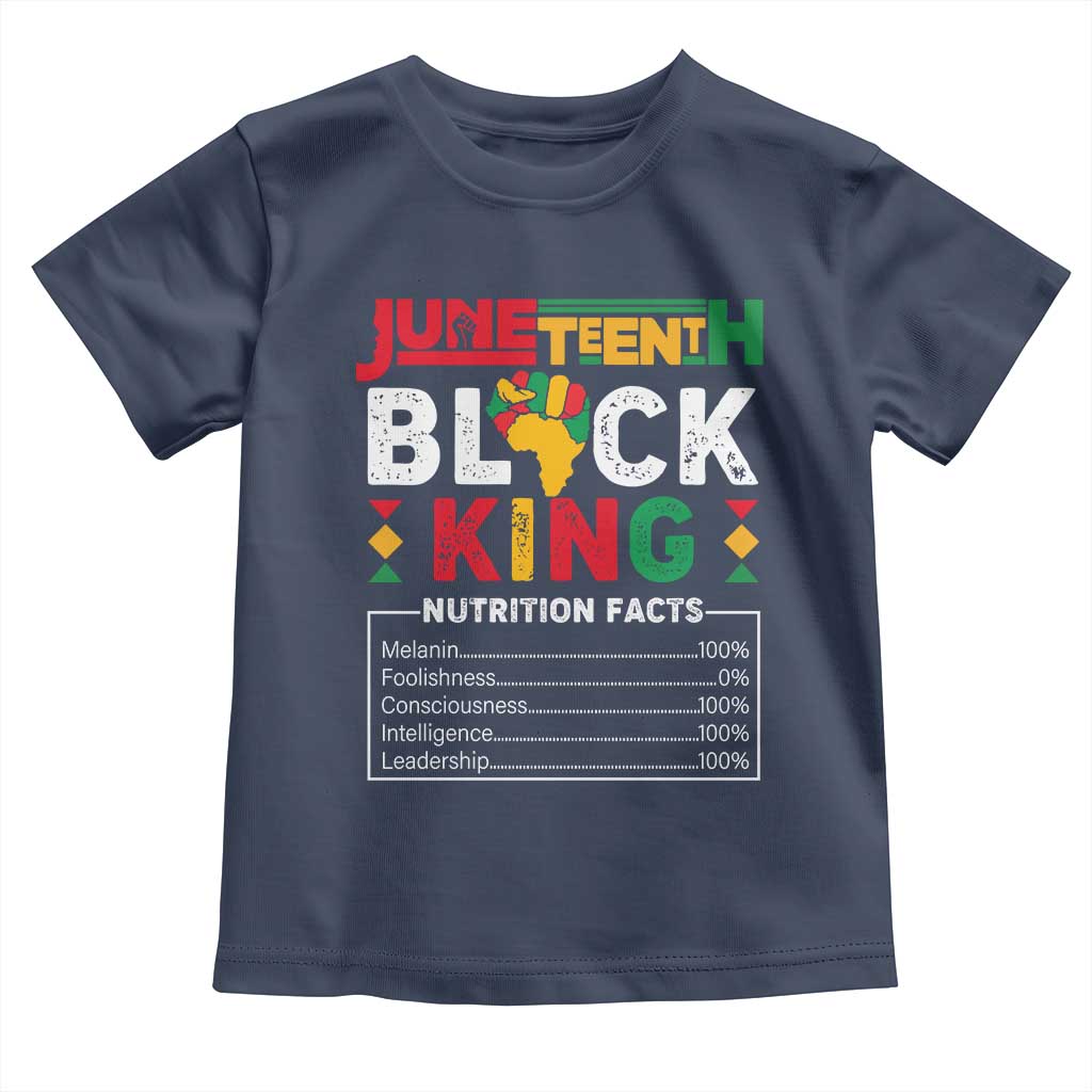 Funny Black King Nutrition Facts Baby Shirt African American