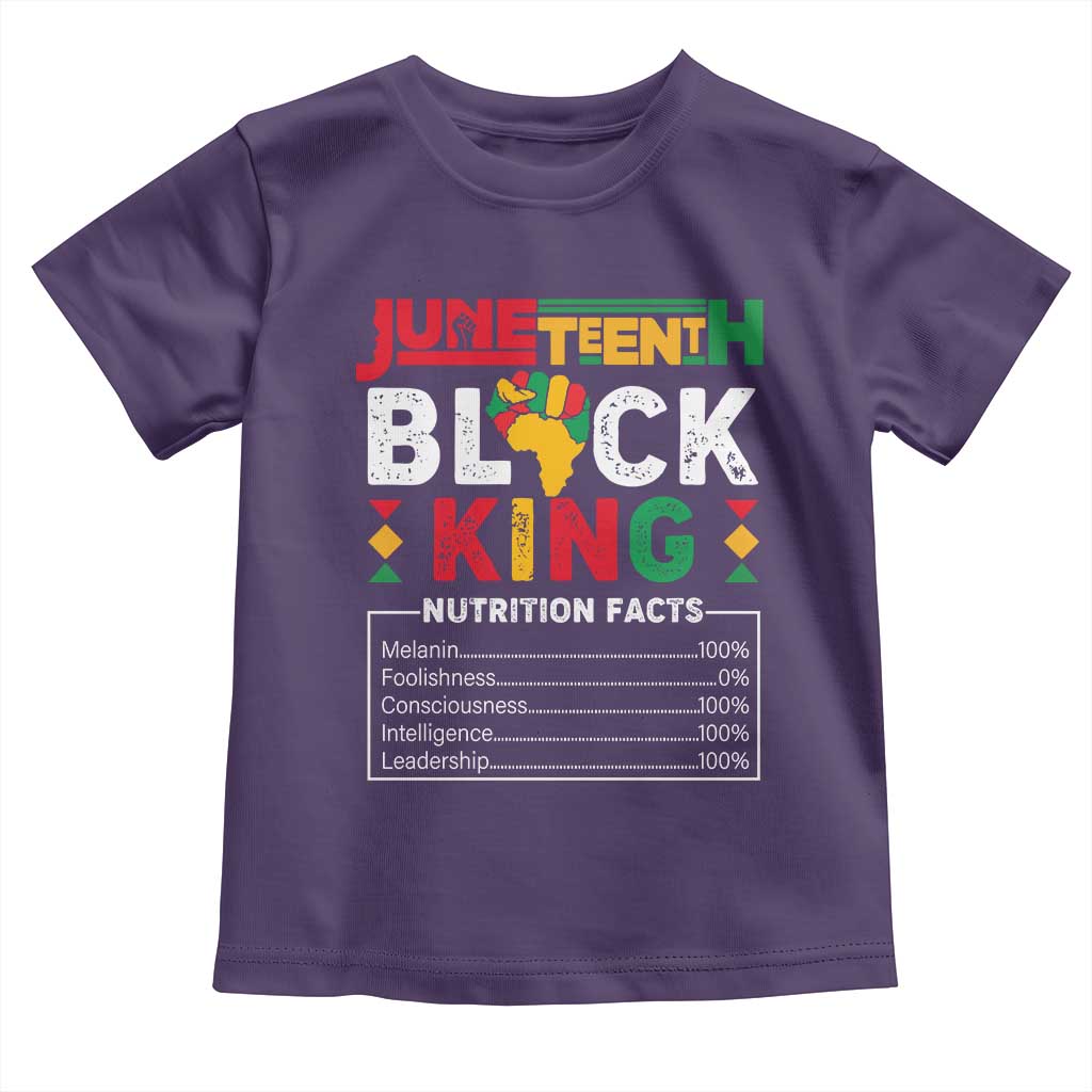 Funny Black King Nutrition Facts Baby Shirt African American