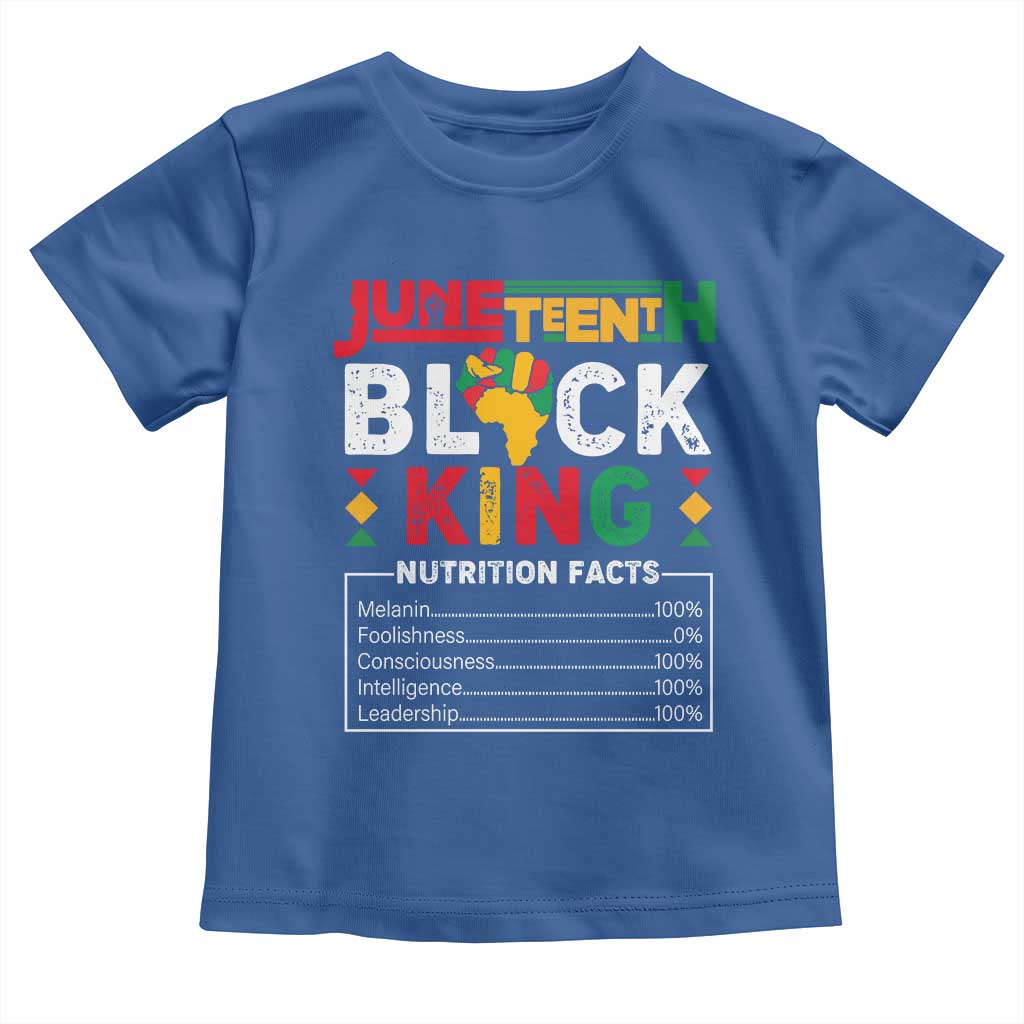Funny Black King Nutrition Facts Baby Shirt African American