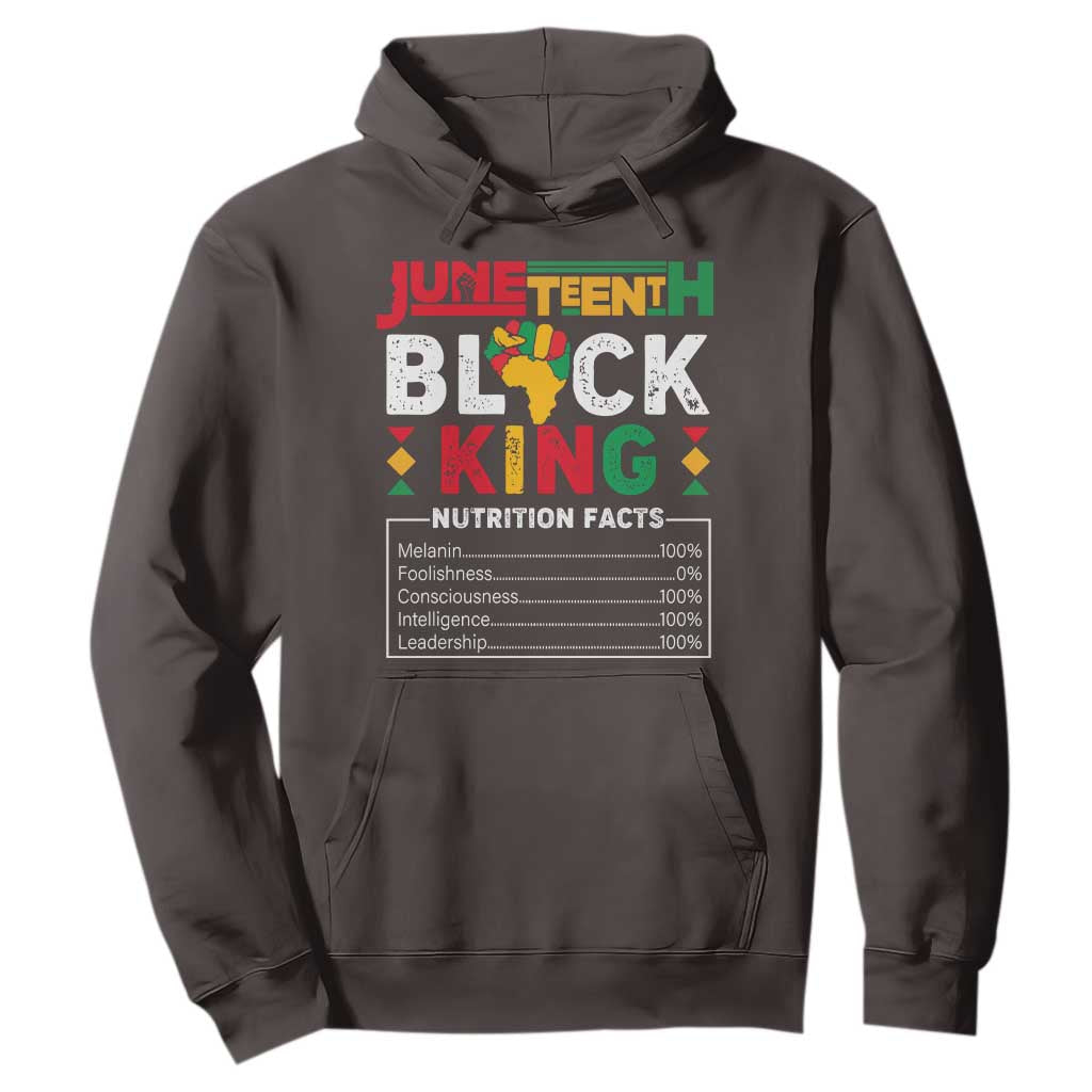 Funny Black King Nutrition Facts Hoodie African American