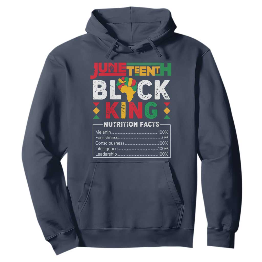 Funny Black King Nutrition Facts Hoodie African American