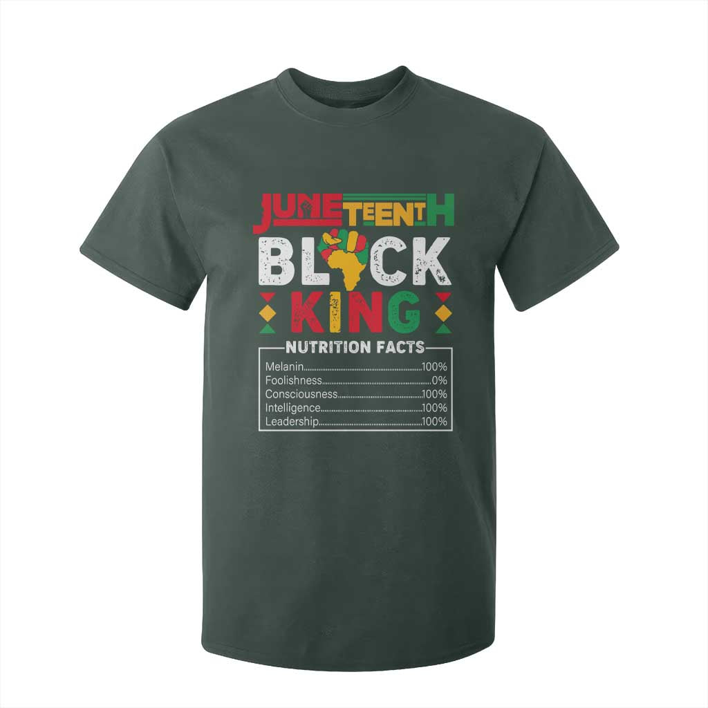Funny Black King Nutrition Facts T Shirt For Kid African American