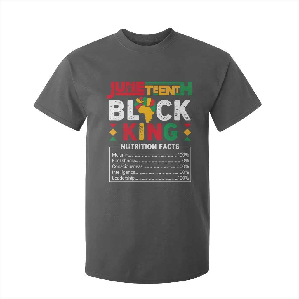 Funny Black King Nutrition Facts T Shirt For Kid African American