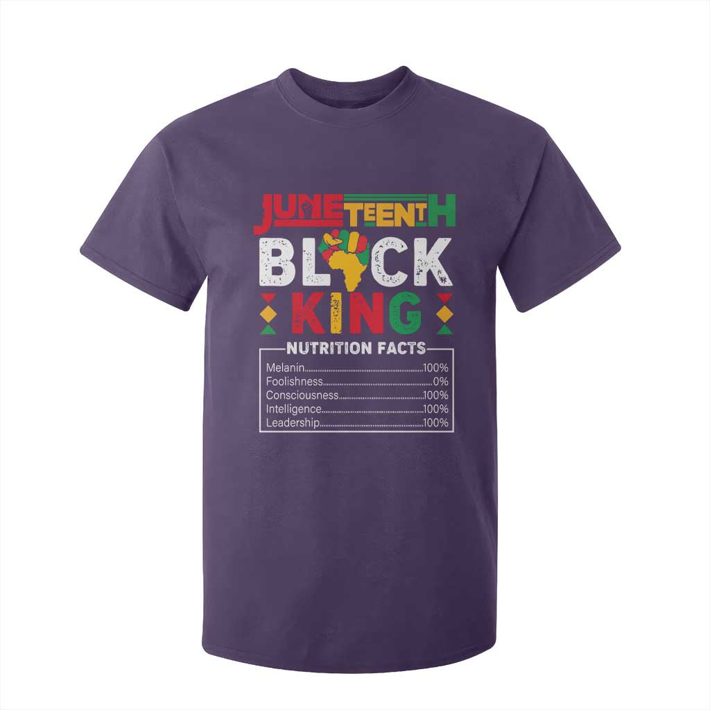 Funny Black King Nutrition Facts T Shirt For Kid African American