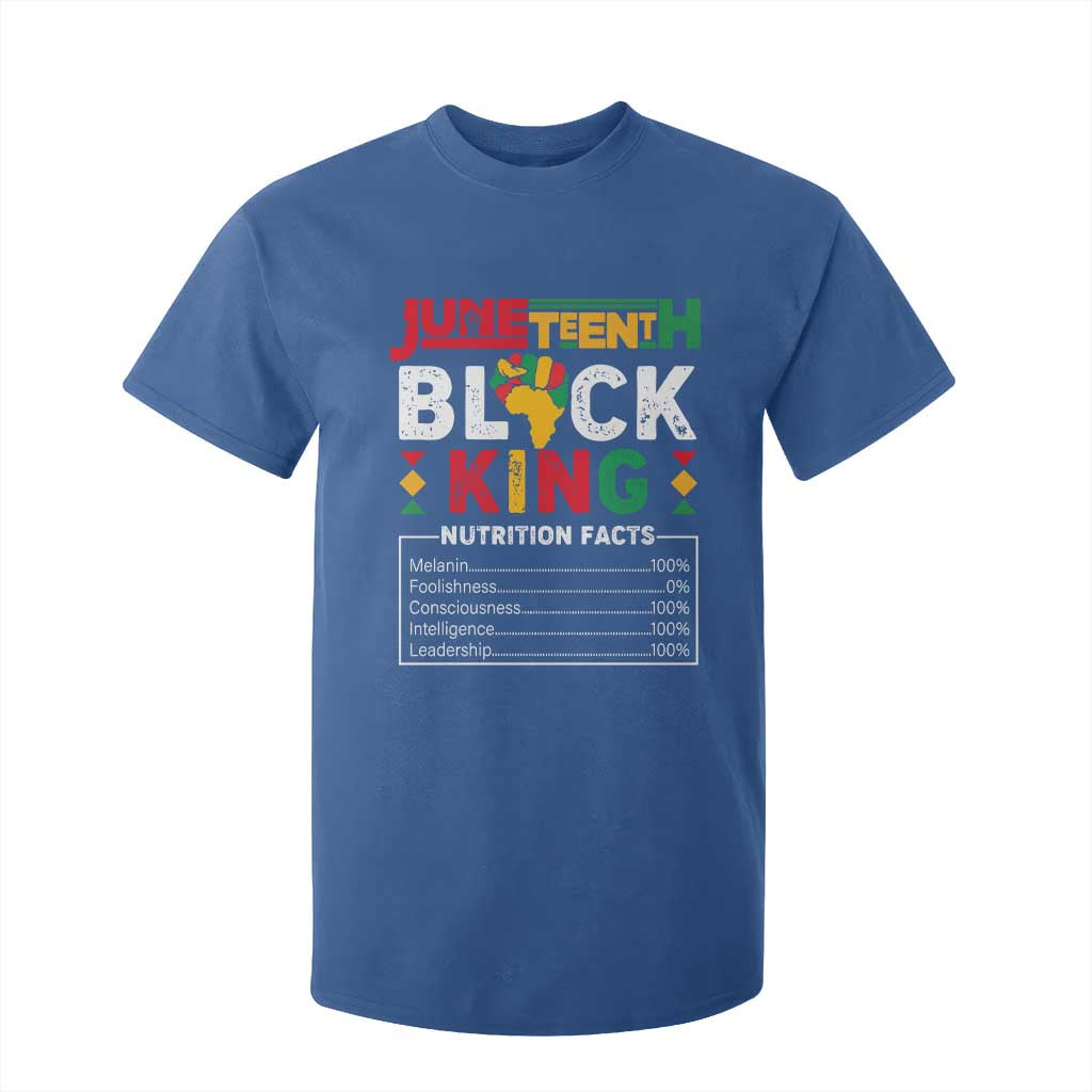Funny Black King Nutrition Facts T Shirt For Kid African American
