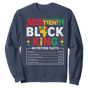 Funny Black King Nutrition Facts Sweatshirt African American