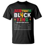 Funny Black King Nutrition Facts T Shirt African American