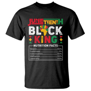 Funny Black King Nutrition Facts T Shirt African American