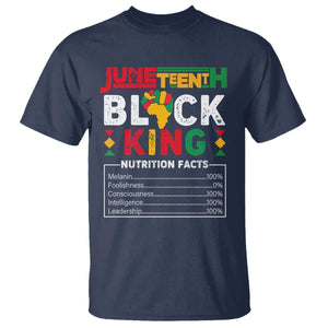 Funny Black King Nutrition Facts T Shirt African American