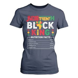 Funny Black King Nutrition Facts T Shirt For Women African American