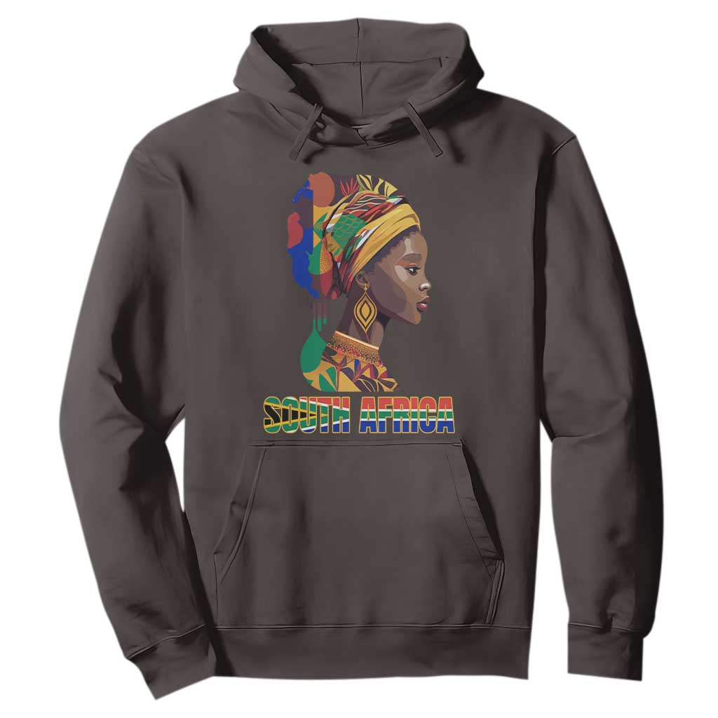South Africa Pride Hoodie Black African Woman