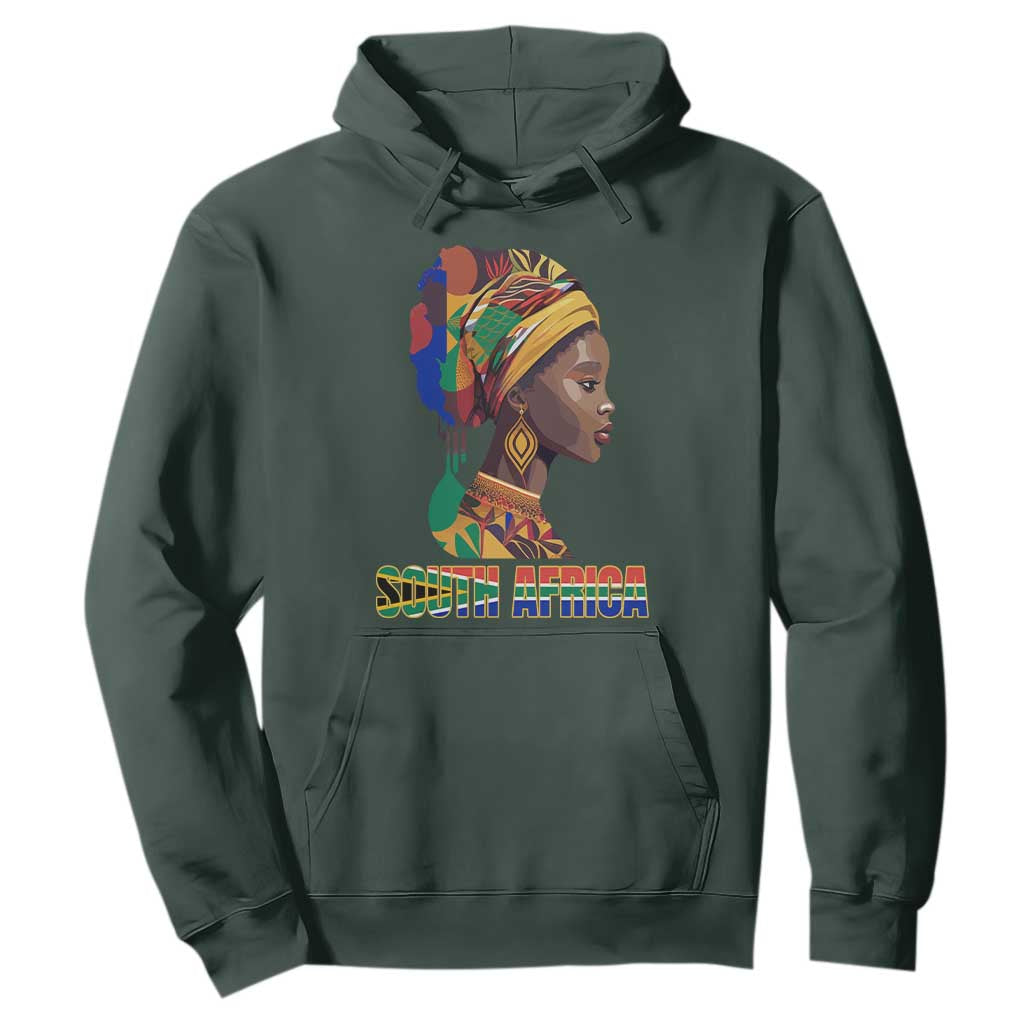 South Africa Pride Hoodie Black African Woman