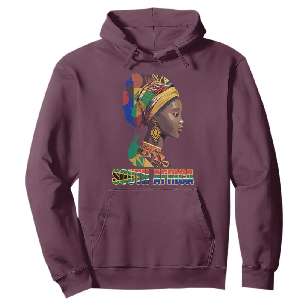 South Africa Pride Hoodie Black African Woman