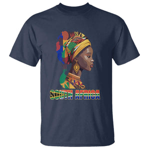 South Africa Pride T Shirt Black African Woman