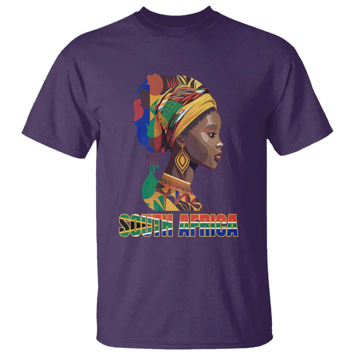 South Africa Pride T Shirt Black African Woman