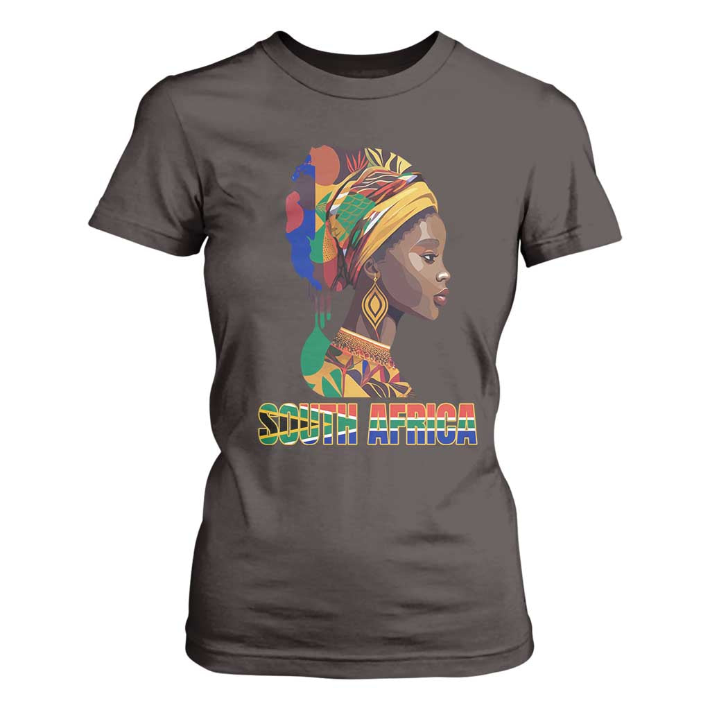 South Africa Pride T Shirt For Women Black African Woman
