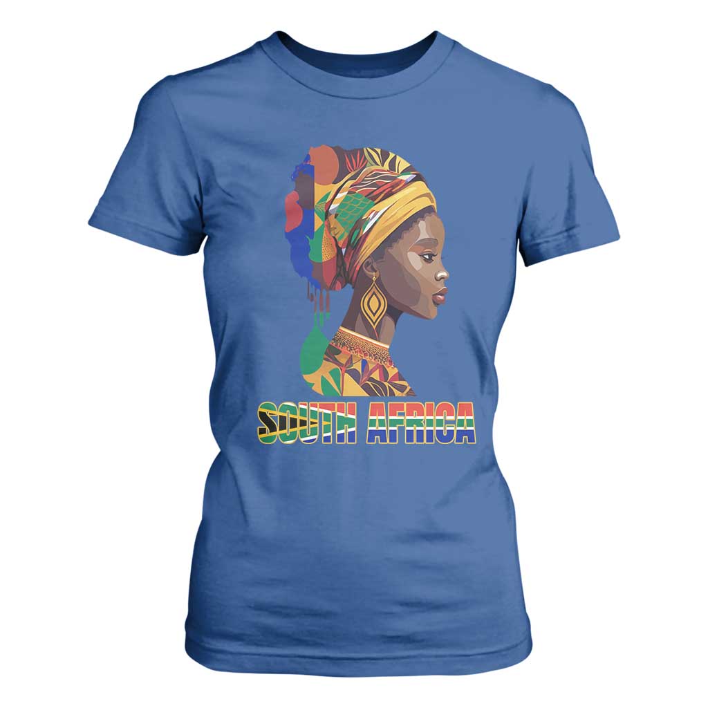 South Africa Pride T Shirt For Women Black African Woman