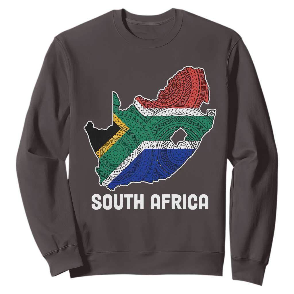 South Africa Pride Sweatshirt South African Flag Map