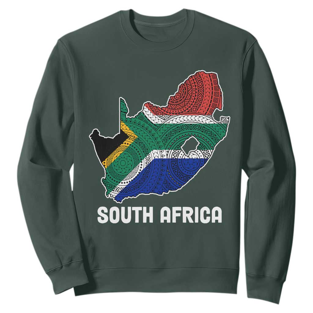 South Africa Pride Sweatshirt South African Flag Map