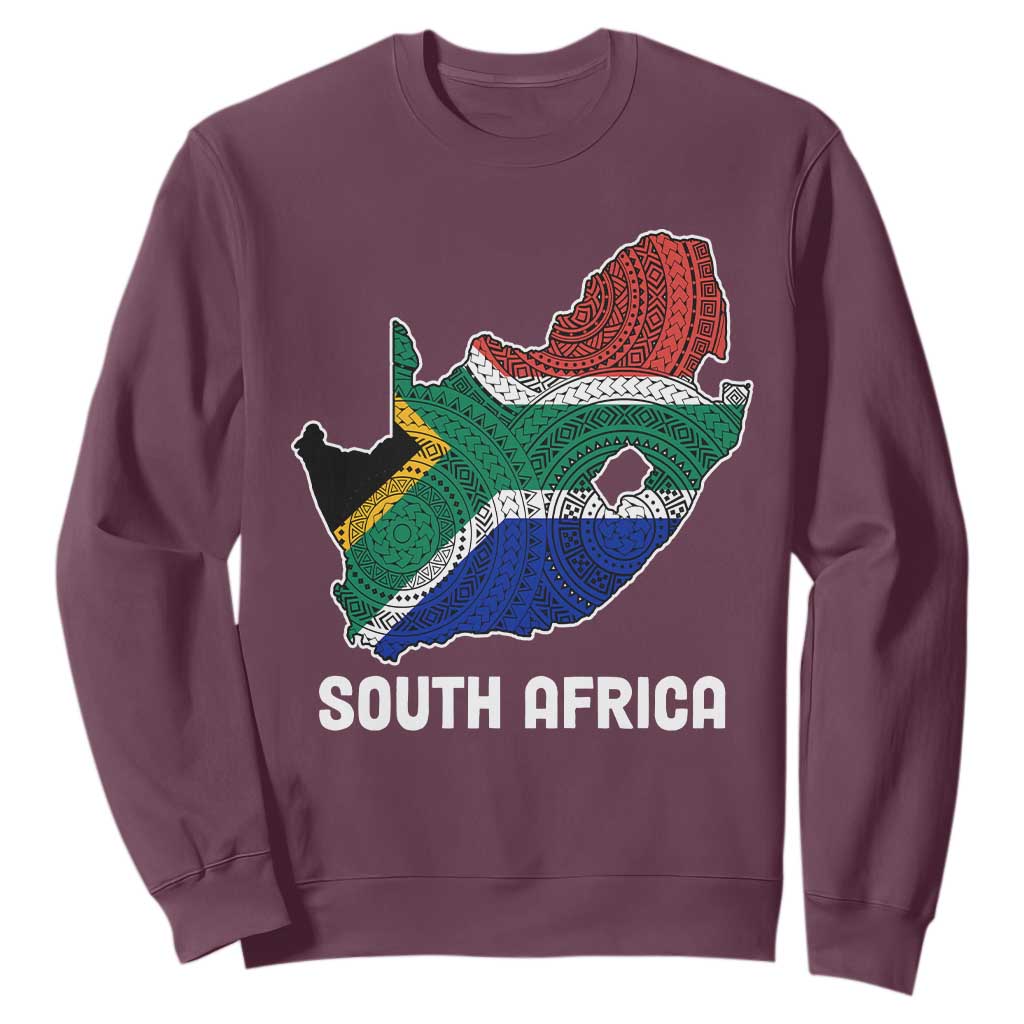 South Africa Pride Sweatshirt South African Flag Map