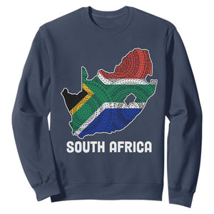 South Africa Pride Sweatshirt South African Flag Map