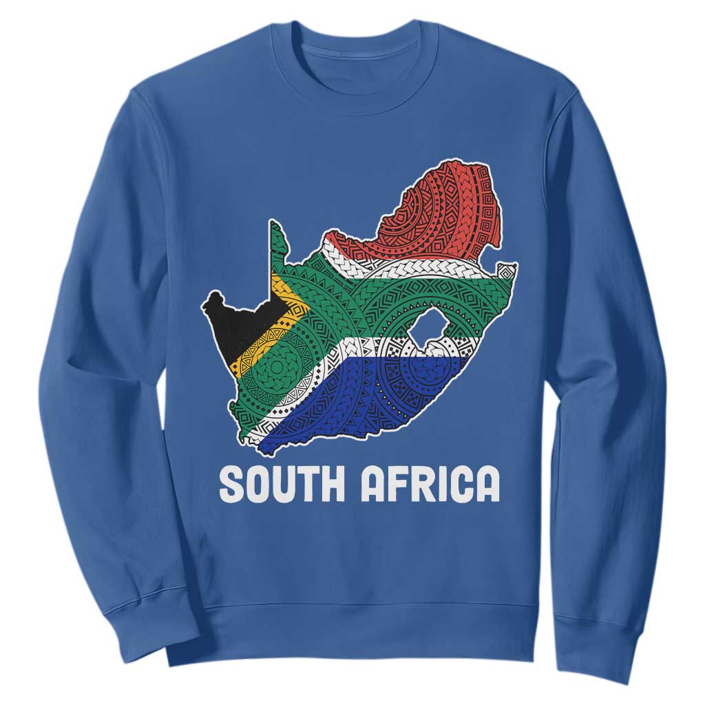 South Africa Pride Sweatshirt South African Flag Map
